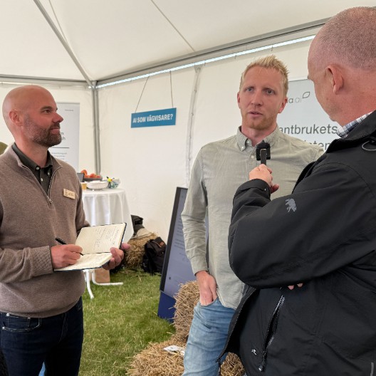 tre personer i intervjusituation