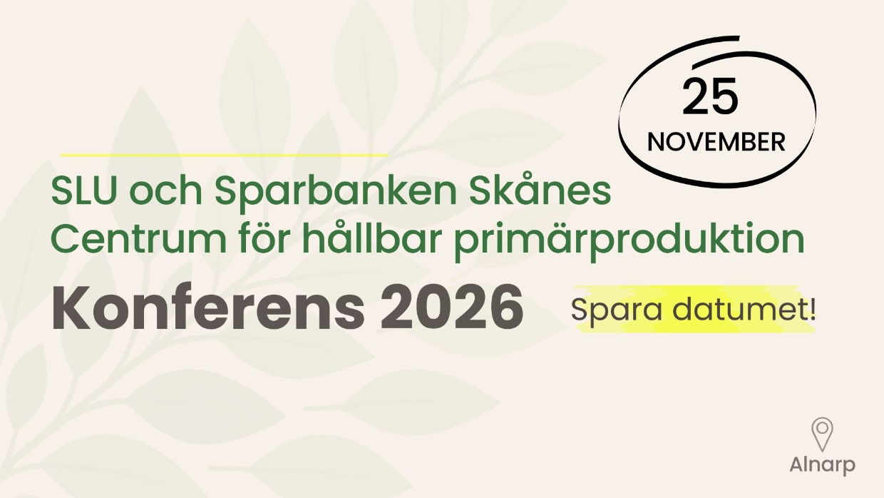 Spara datum för primärproduktionskonferens