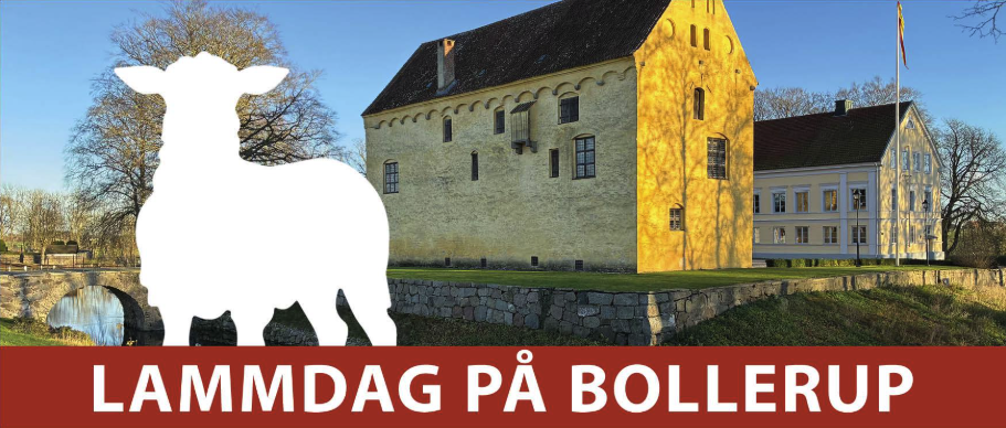 bildcollage med lamm och gammal byggnad i tegel